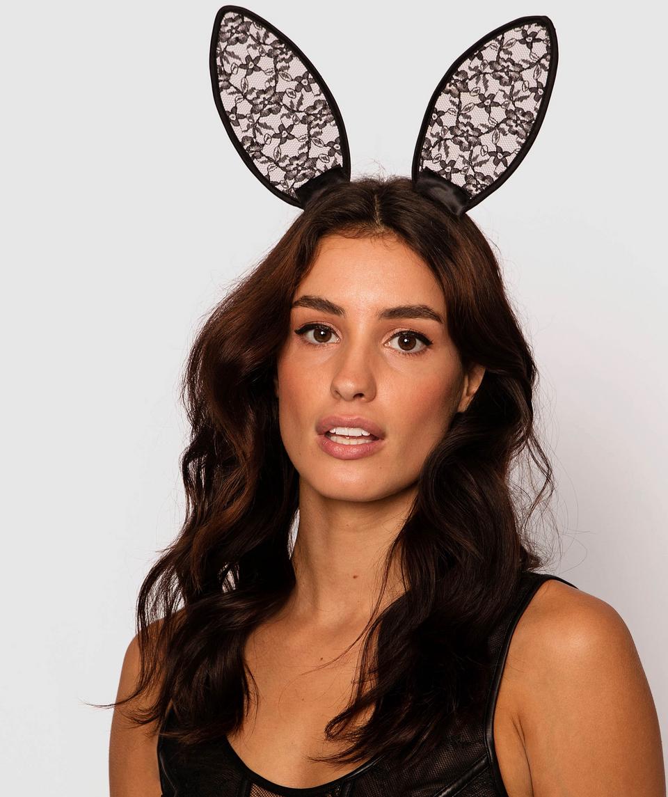 Night Games Bunny Headband - Black