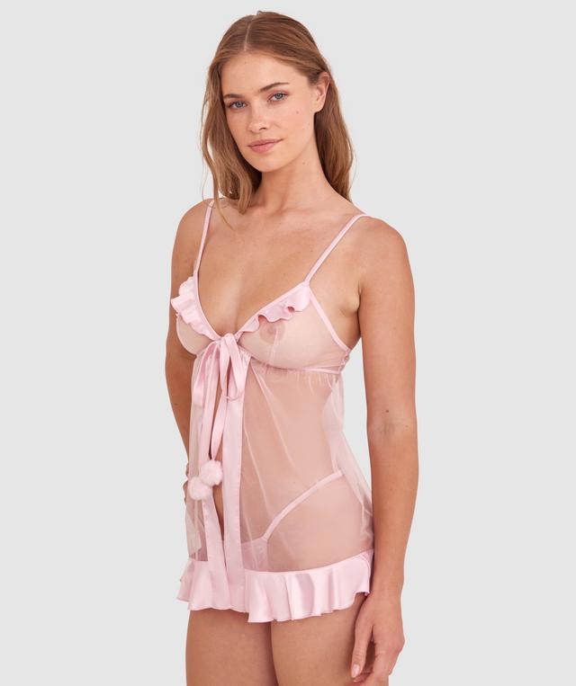 Night Games Candy Shop Babydoll & String - Blush Pink