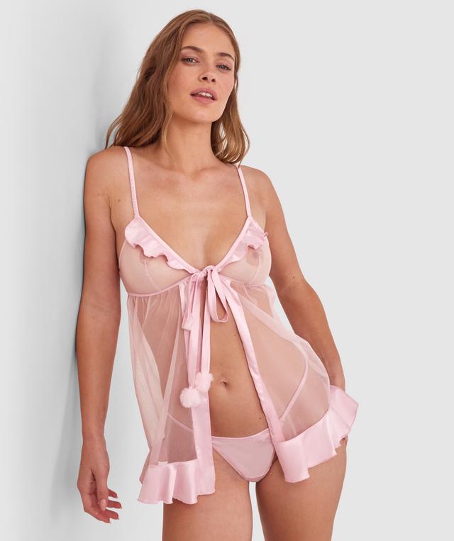 Night Games Candy Shop Babydoll & String - Blush Pink