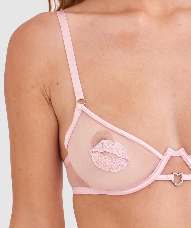 Night Games Candy Shop Unlined Bra & String Set - Blush Pink