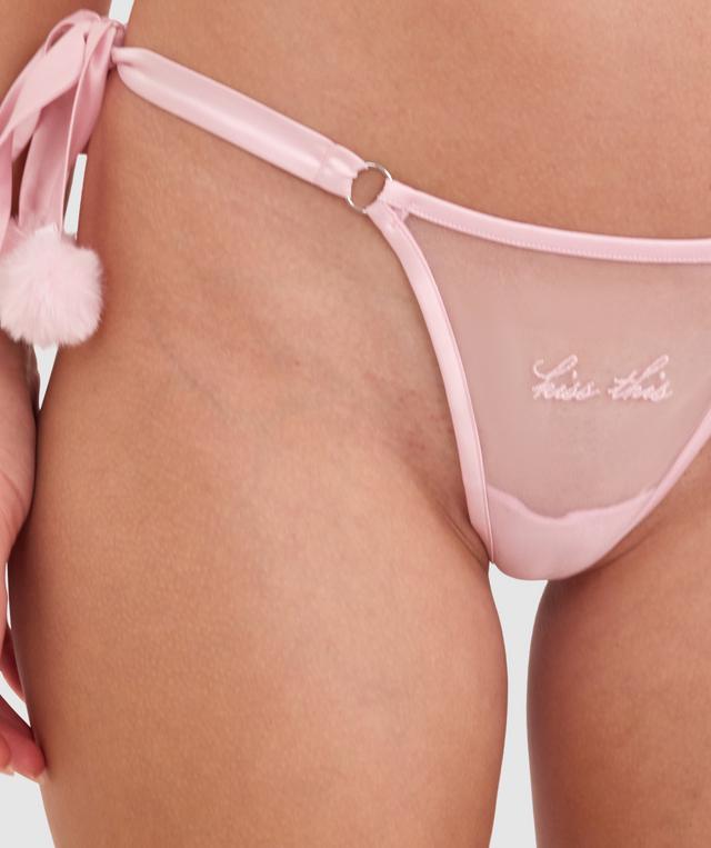 Night Games Candy Shop Unlined Bra & String Set - Blush Pink