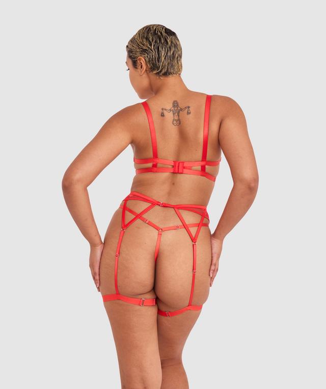 Night Games Cherry Delight Suspender - Red