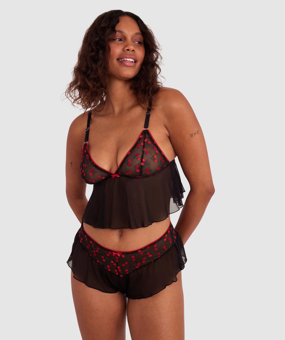 Night Games Cherry Pop Cami - Black