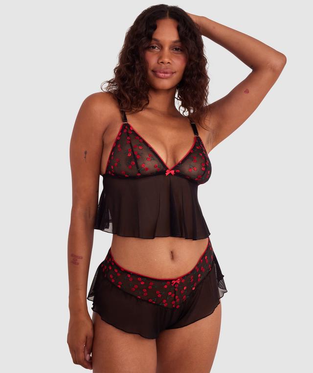 Night Games Cherry Pop Cami - Black