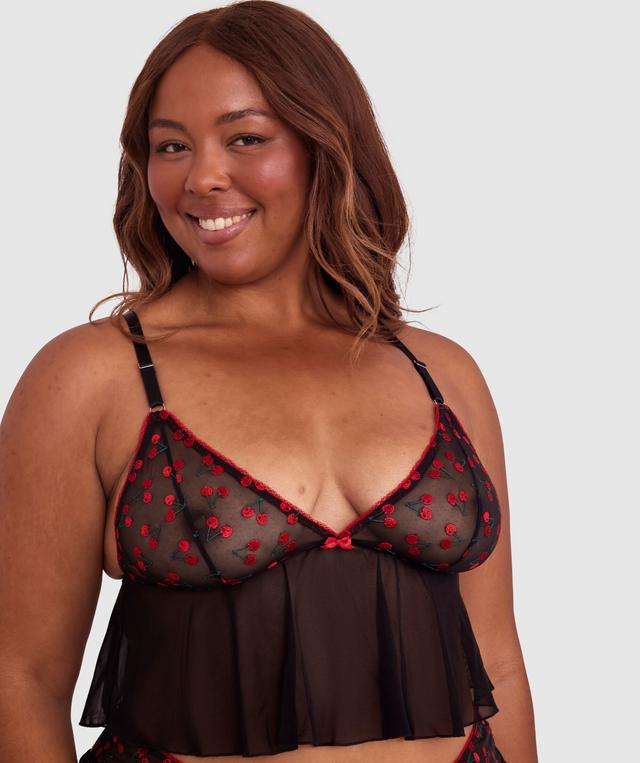 Night Games Cherry Pop Cami - Black