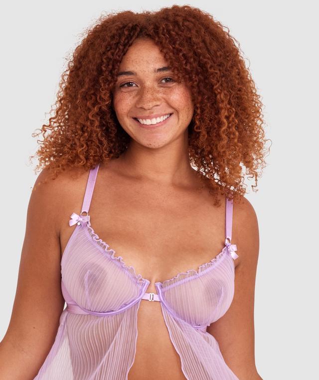 Night Games Com-pleat Me Unlined Babydoll Set - Light Purple