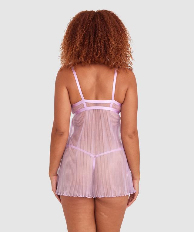 Night Games Com-pleat Me Unlined Babydoll Set - Light Purple