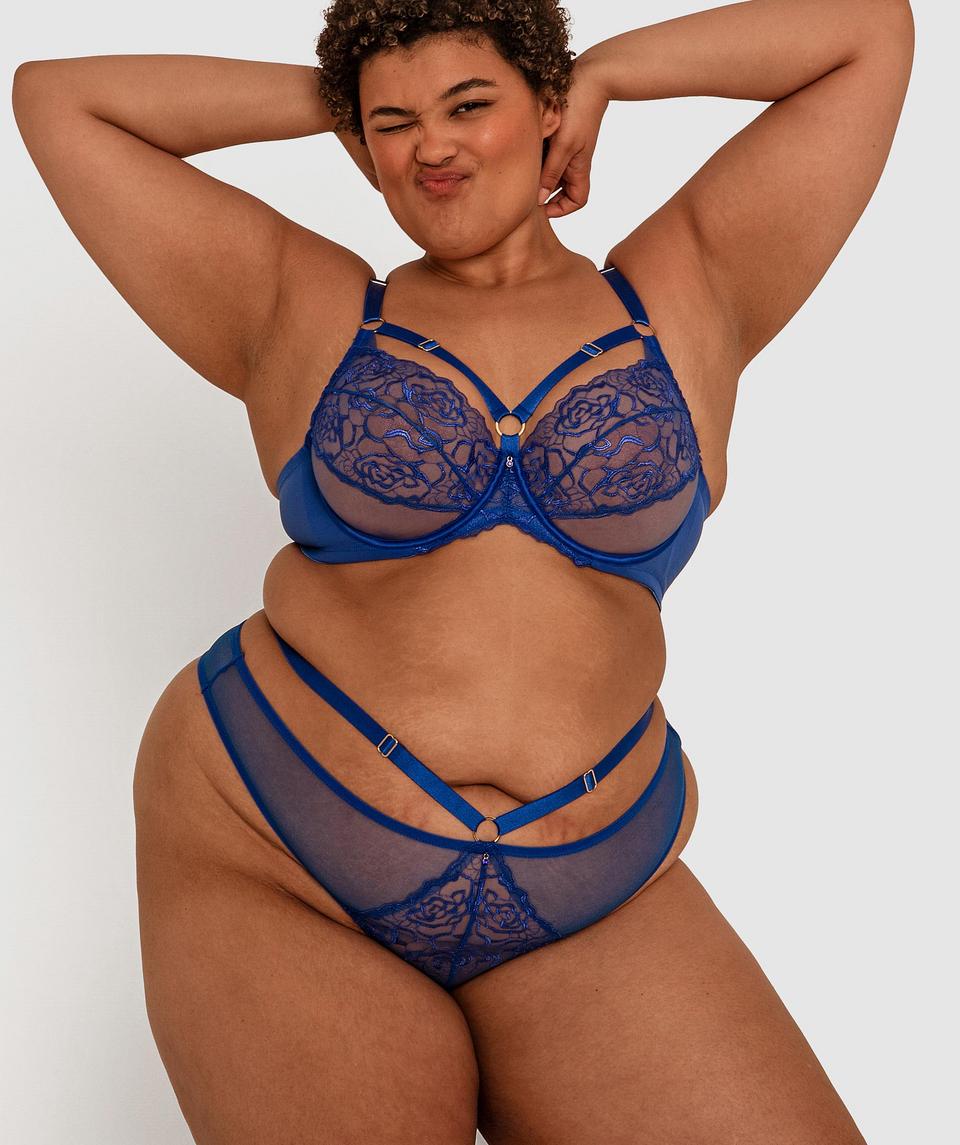 Night Games Curvalicious Underwire Bra - Cobalt Blue