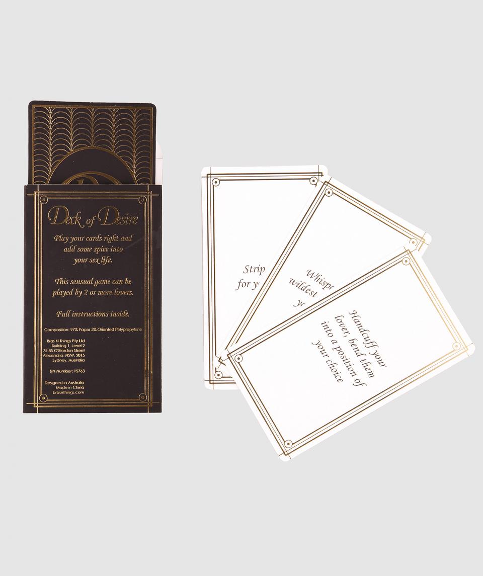 Night Games Deck Of Desire Card Game - Black/Rose