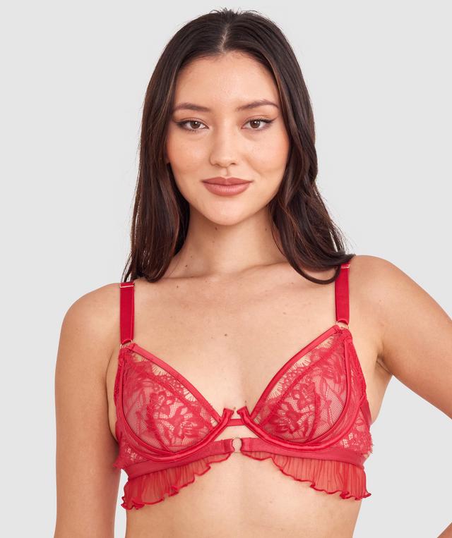 Night Games Deja Vu Underwire & String Set - Red