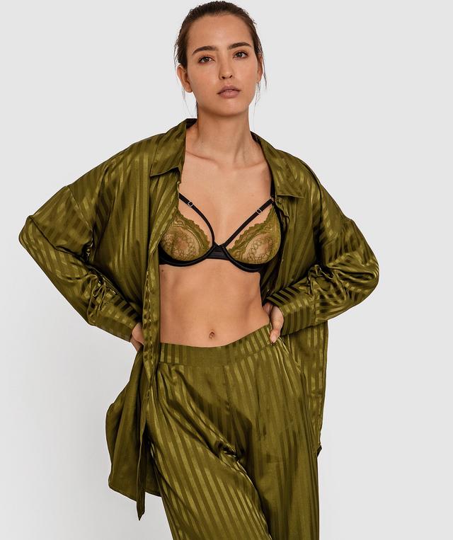 Night Games Delight Underwire Soft Cup Set - Khaki