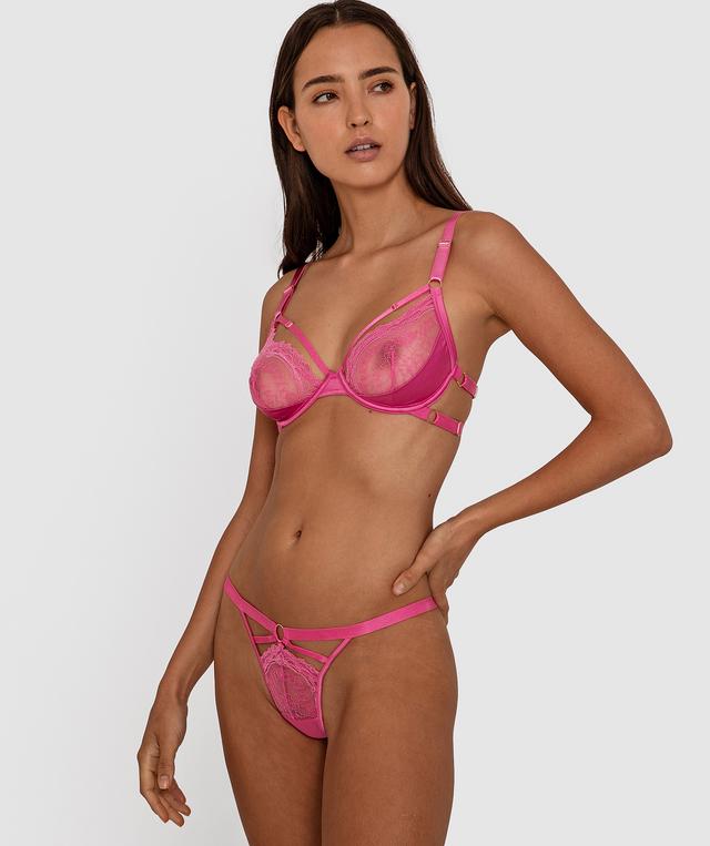 Night Games Delight Underwire Soft Cup Set - Pink