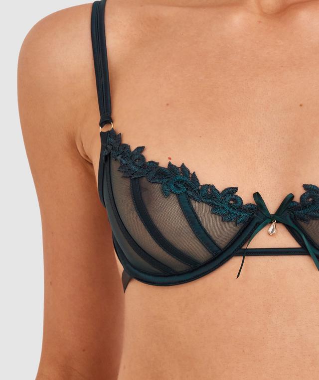 Night Games Desires Soft Cup & String Set - Dark Green