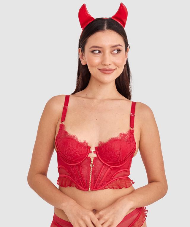 Night Games Devil Horns Headband - Red