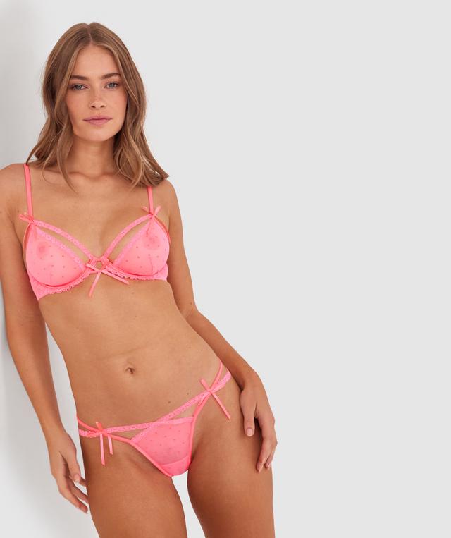 Night Games Dusk Till Dawn Unlined String Set - Pink