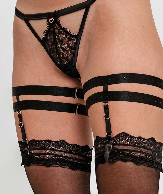 Night Games Elastic Leg Garter - Black