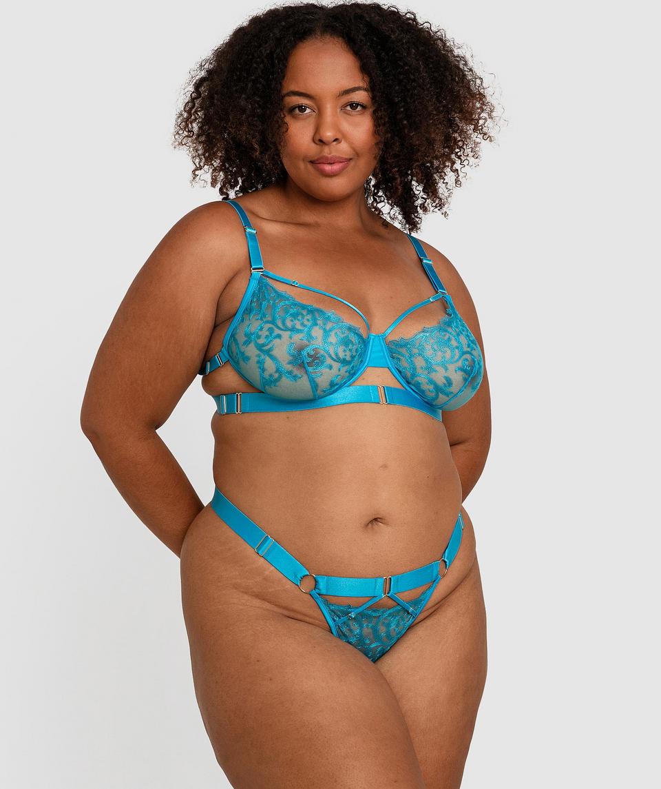 Night Games Electra Fling Underwire Soft Cup Bra - Aqua