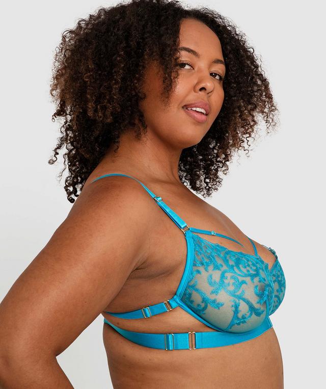 Night Games Electra Fling Underwire Soft Cup Bra - Aqua