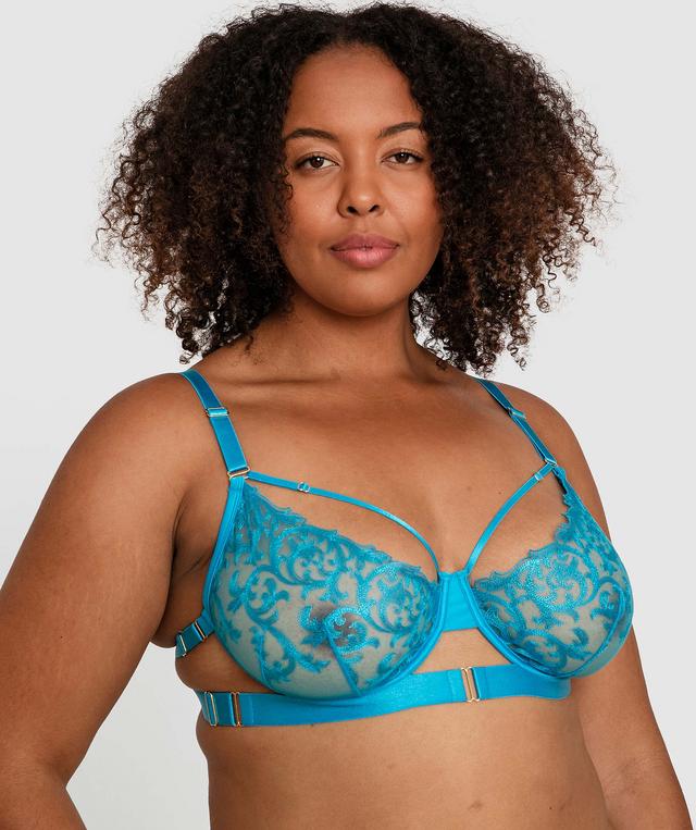 Night Games Electra Fling Underwire Soft Cup Bra - Aqua