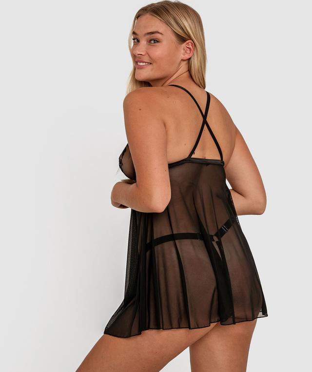 Night Games Empowered Underwire Babydoll - Black