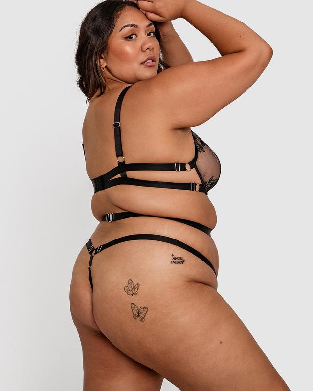 Night Games Empowered Underwire Bodysuit - Black