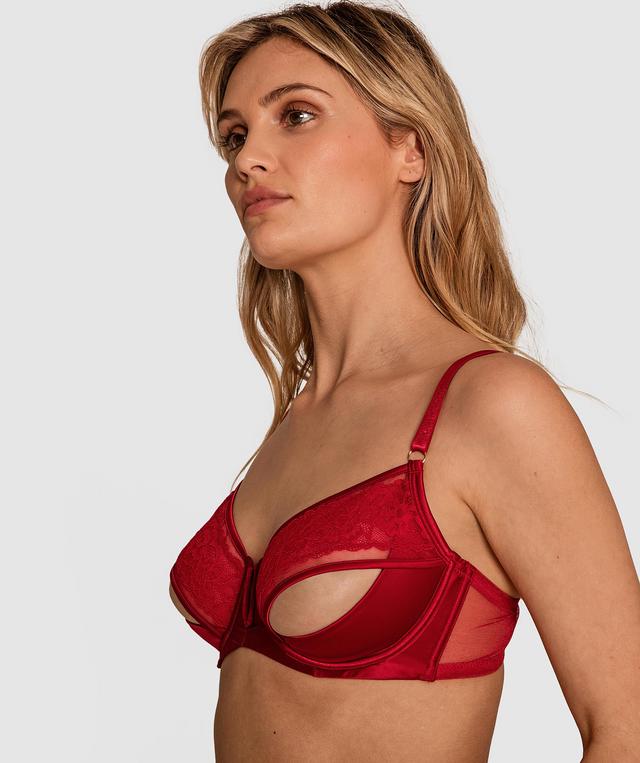 Night Games Exuberance 1/2 Cup Bra - Dark Red