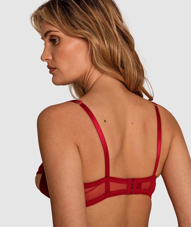 Night Games Exuberance 1/2 Cup Bra - Dark Red