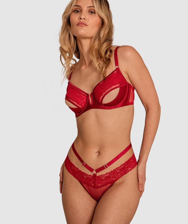 Night Games Exuberance V String Knicker - Dark Red