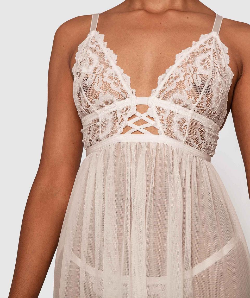 Night Games Gen X Babydoll Set - Ivory