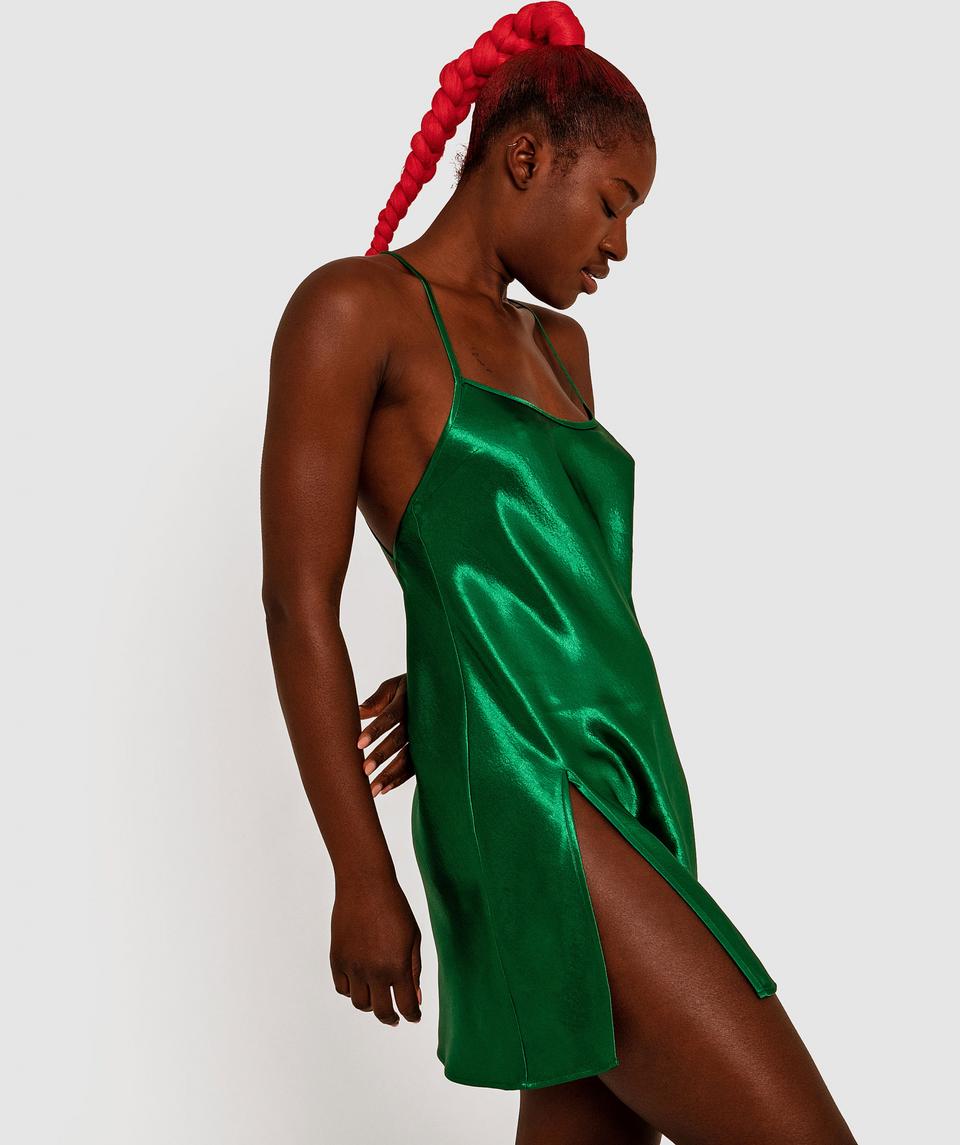 Night Games Glimmer Slip - Green