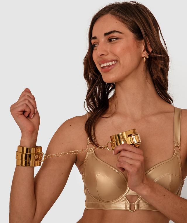 Night Games Hand Cuffs - Gold