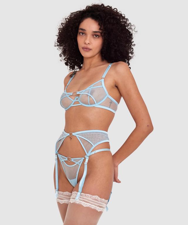 Night Games Infinite Lust Suspender - Pale Blue