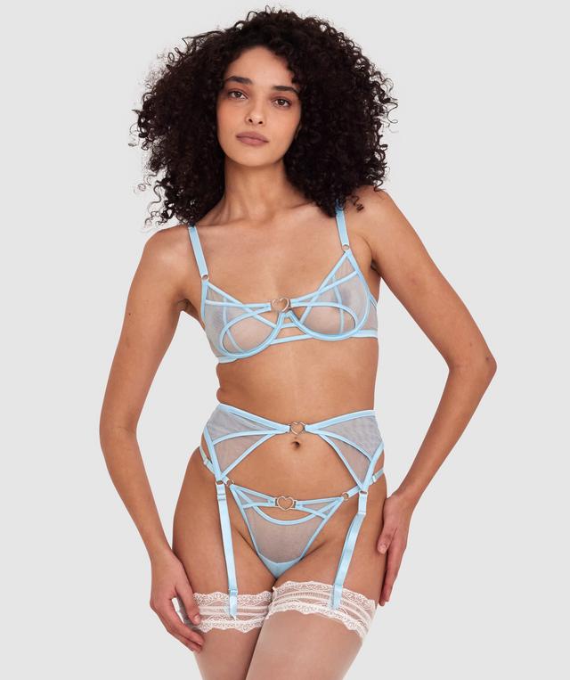 Night Games Infinite Lust Suspender - Pale Blue