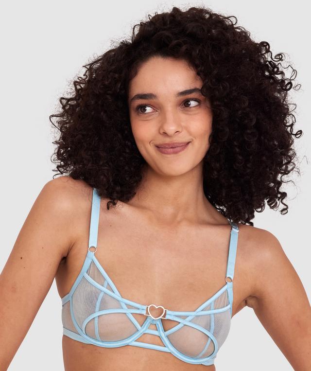 Night Games Infinite Lust Unlined & String Set - Pale Blue