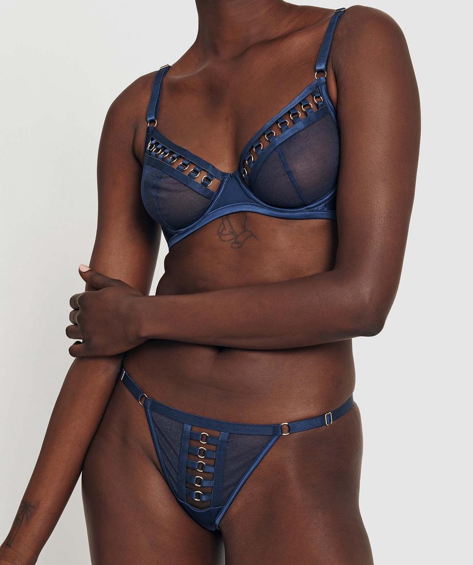Night Games Its Complicated Soft Cup and Mini V Set - Navy