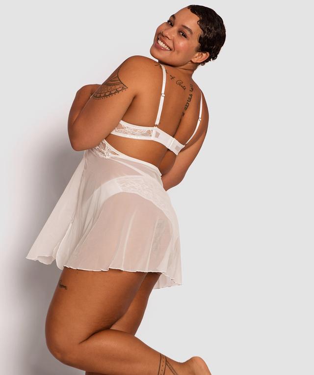 Night Games Jeanna Double Push Up Babydoll - Ivory