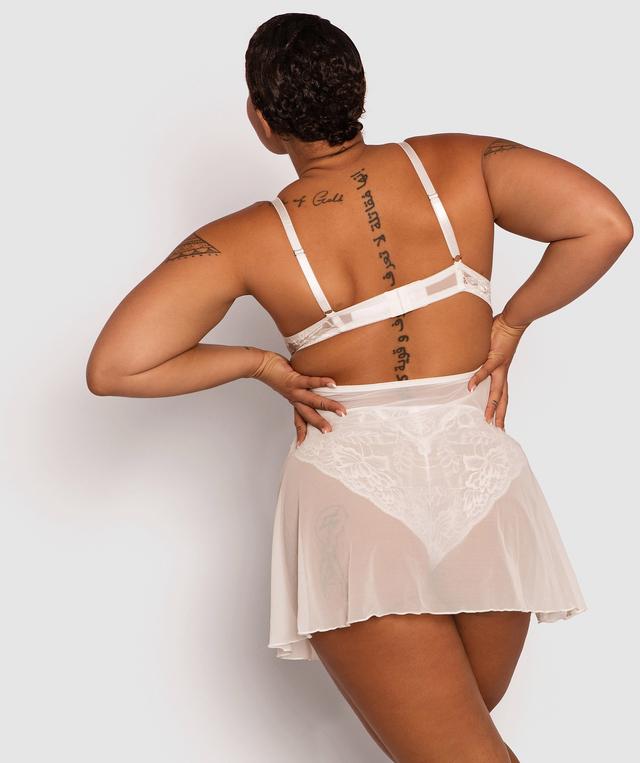 Night Games Jeanna Double Push Up Babydoll - Ivory