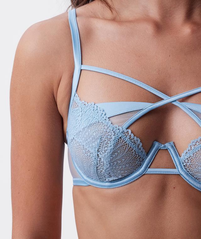 Night Games Just Another Fling Unlined & String Set - Light Blue