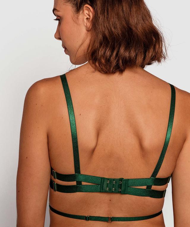 Night Games Lustre Underwire Soft Cup Bra - Dark Green