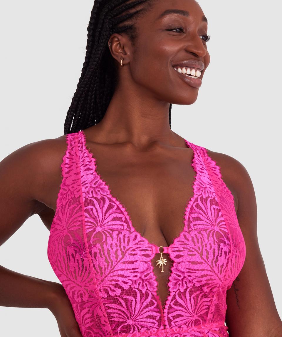 Night Games Malibu Nights Slip Dress - Hyperpink