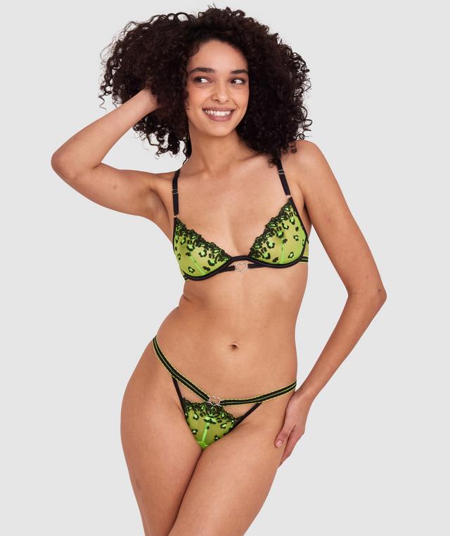 Night Games Neon Hearts String - Chartreuse