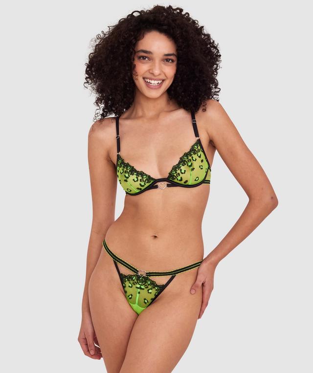 Night Games Neon Hearts String - Chartreuse