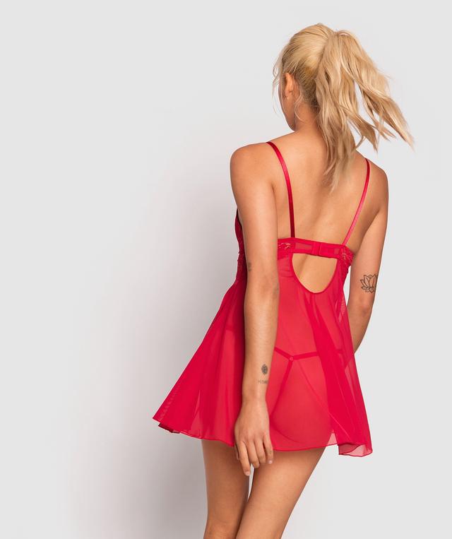 Nicolette Push Up Babydoll - Red