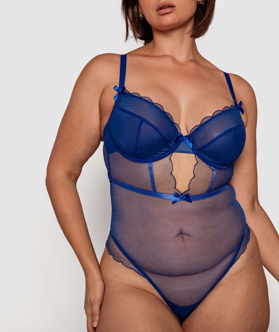 Night Games Not So Cute Bodysuit - Cobalt Blue