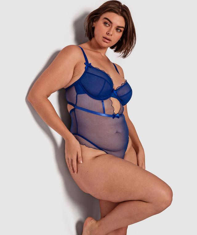 Night Games Not So Cute Bodysuit - Cobalt Blue