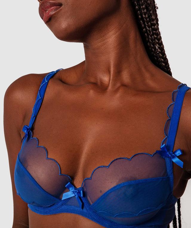 Night Games Not So Cute Soft Cup Bra & Mini V Set - Cobalt Blue