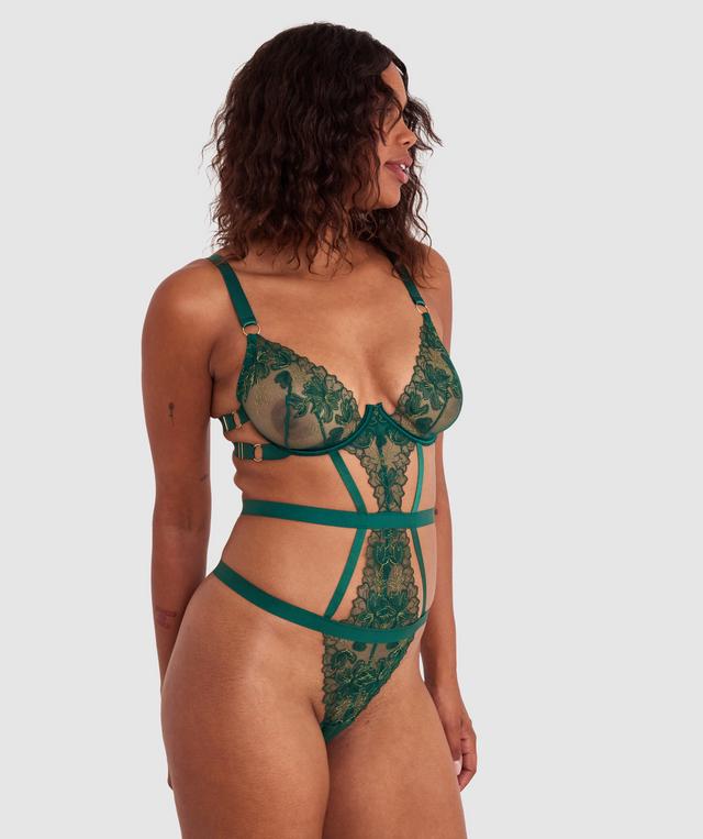 Night Games Oh Honey Bedroom Bodysuit - Dark Green