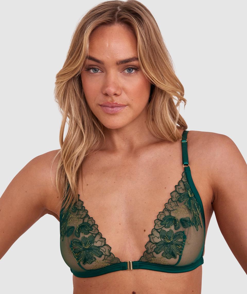 Night Games Oh Honey Bralette - Dark Green
