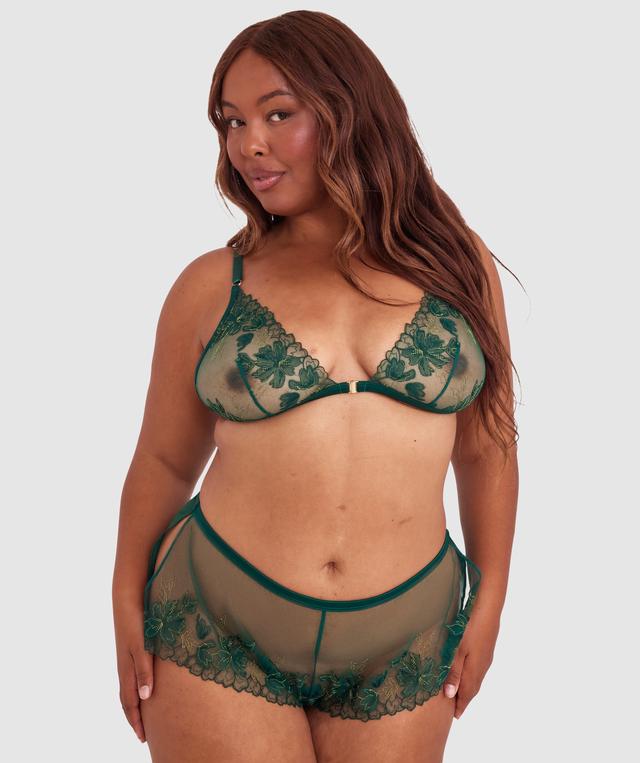 Night Games Oh Honey French Knicker - Dark Green