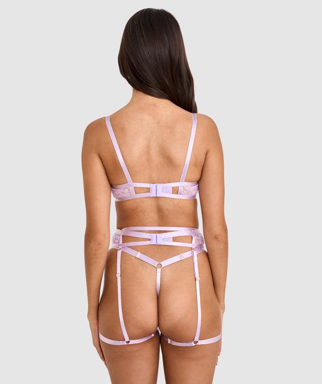 Night Games Peachy Cheeks Suspender - Purple